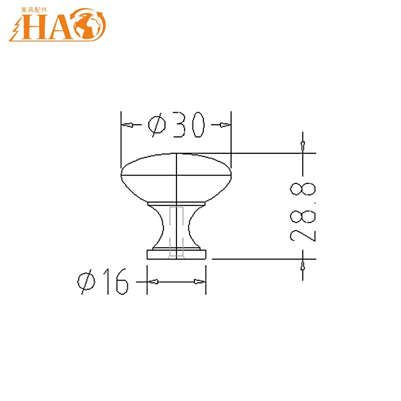 Quincaillerie pour meubles boutons de traction en alliage de zinc et laiton avec finition en laiton