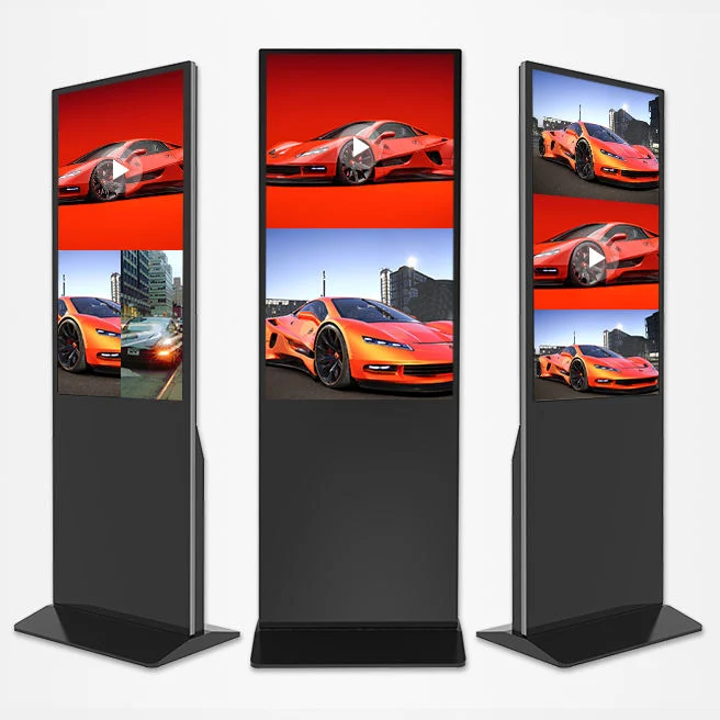 65-Zoll-Dual-Screen-LCD-Digital-Signage-Systeme für den Innenbereich, beidseitig LCD-Anzeigesysteme für Werbeschilder