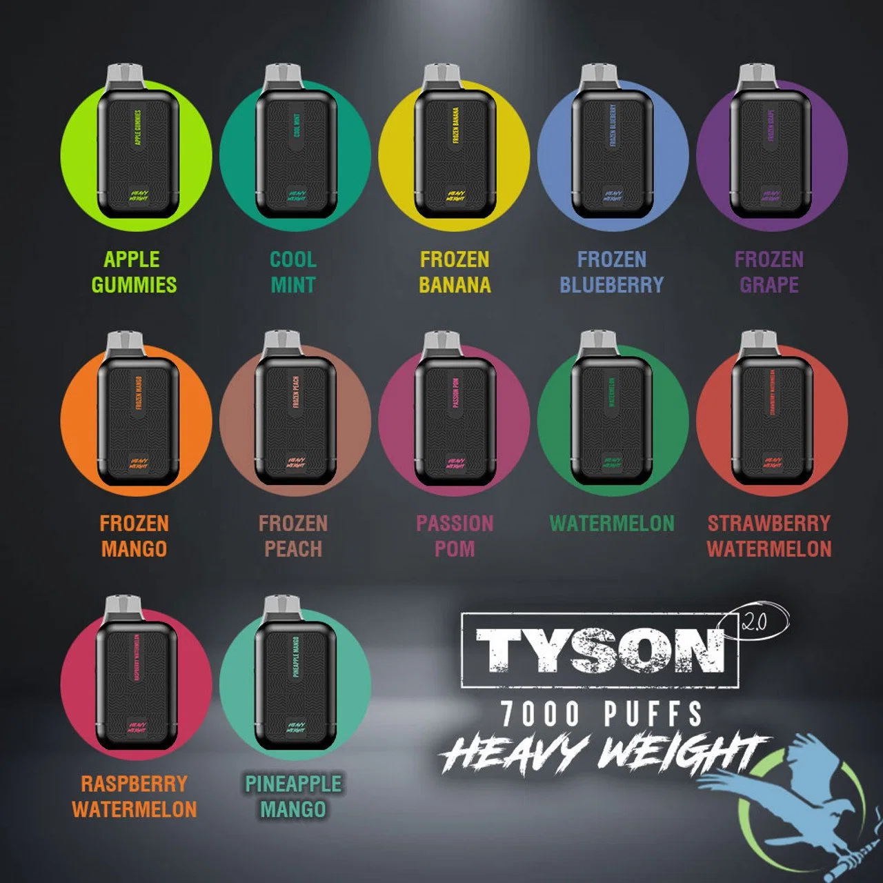 Escolha de vários sabores Tyson 2.0 mais recente preço de fábrica peso pesado 7000 tubos de 15 ml de papel de cassete descartável Atacado I Vape