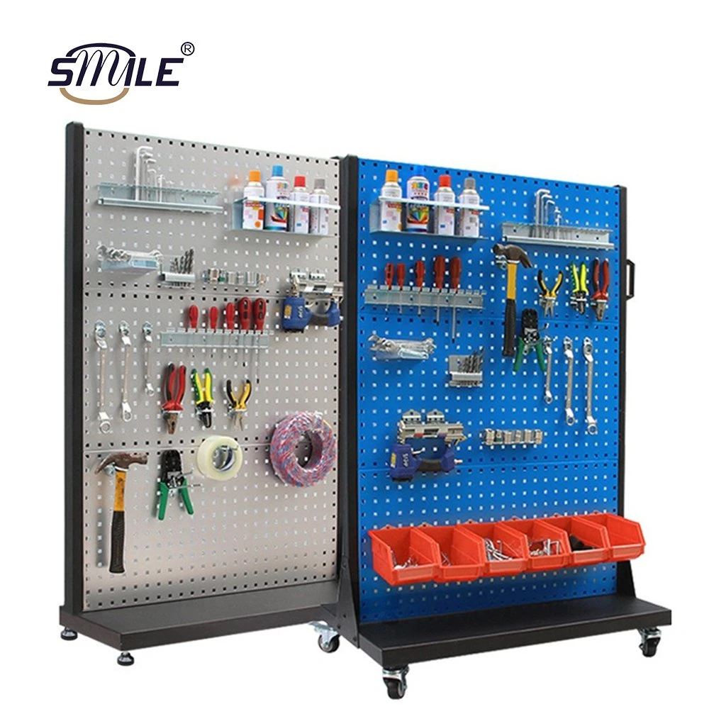 Smile Wall Display Garage Hardware Pegboard Tool Display Wall Plastic Metal Pegboard