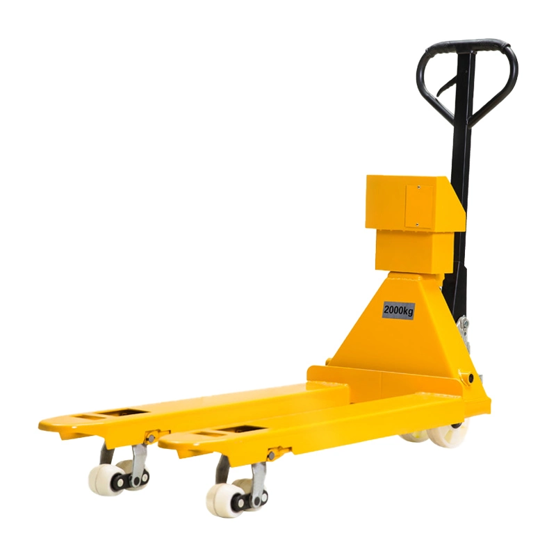 1150mm Fork Length 2ton Load Capacity Hand Pallet Truck with Scale