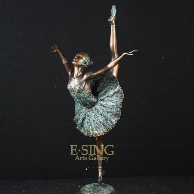 La bailarina estatua de bronce de tamaño de la vida decoración Jardín estatua de bronce de Dancing Girl