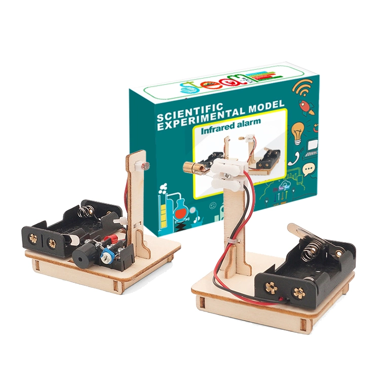 Expérience de science Kits Montesori Shopfiy Hot tige jouets Modèle de test d'alarme infrarouge pour l'éducation des enfants Jouets jouet en bois d'apprentissage