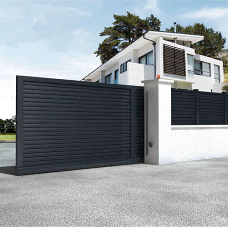 Custom Size Outdoor Aluminum House Main Automatic Sliding Driveway Gate Designs