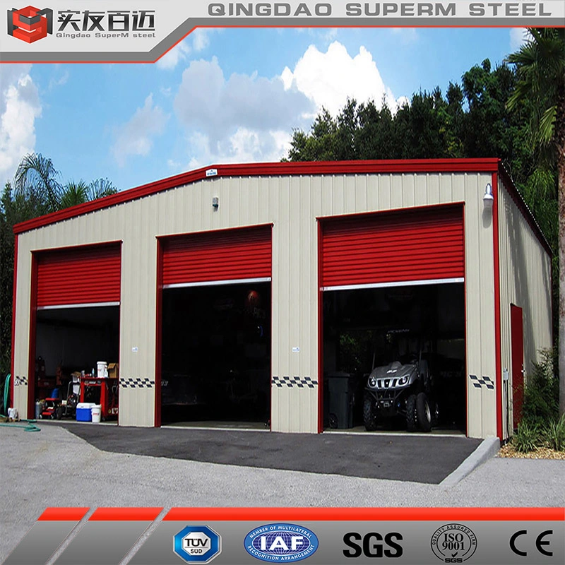 Luxus Moderne Struktur Stahl Struktur Vorgefertigte Auto Shop Building Design Warehouse 4s Auto Showroom Garage