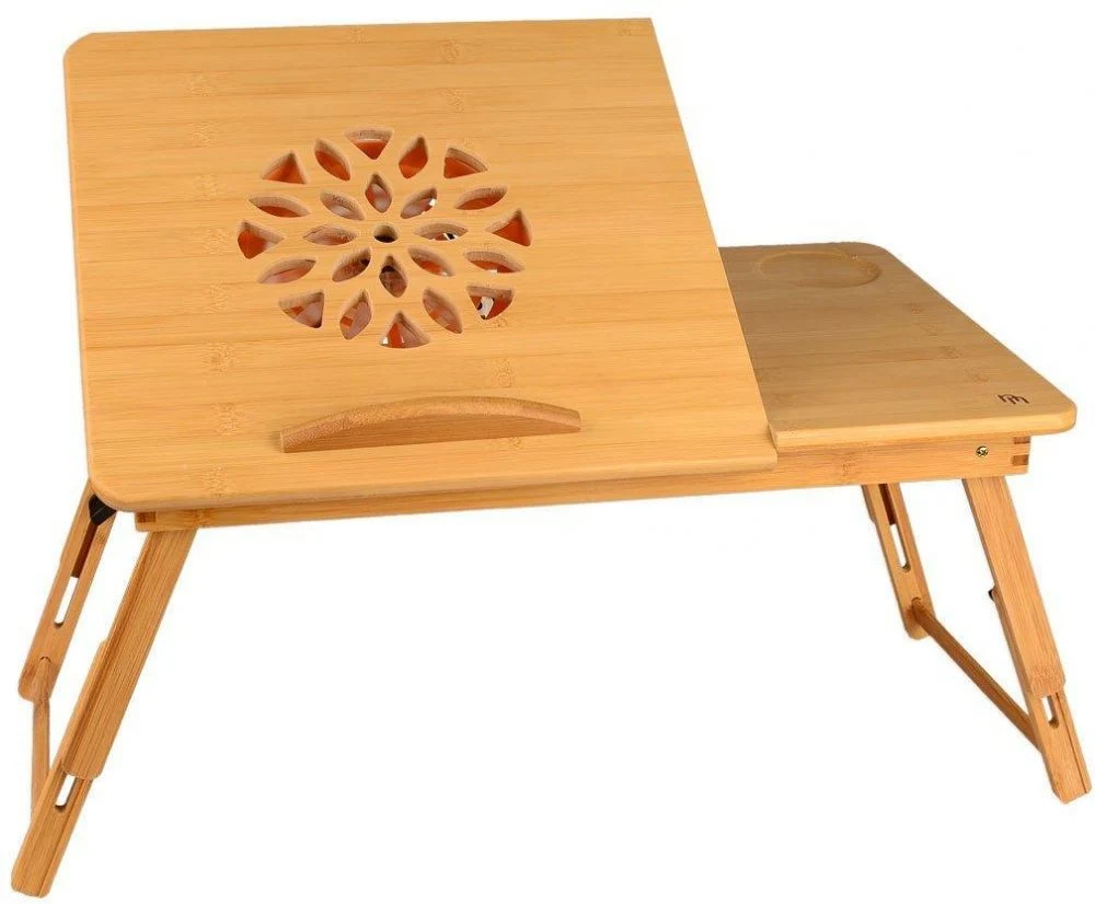 Бамбук компьютерный стол таблица с Bt-2214 вентилятора