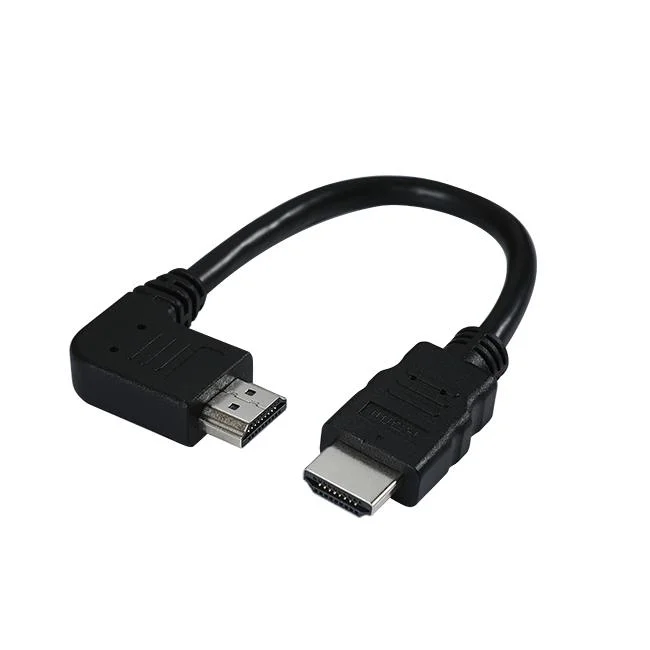 HDMI مستقيم إلى 90 درجة زاوية يميناً HDMI 2.0 قصير كابل