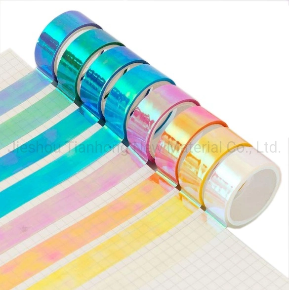 Wholesale Rainbow Film Natural PVC/ Pet Candy Twist Sequin Film for Packing and Decoration