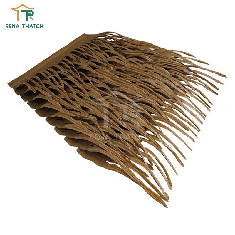 Anti-UV Cheapest Plastic Thatch Palm Synthetic Artificial Palm Thatch Roof Tiles