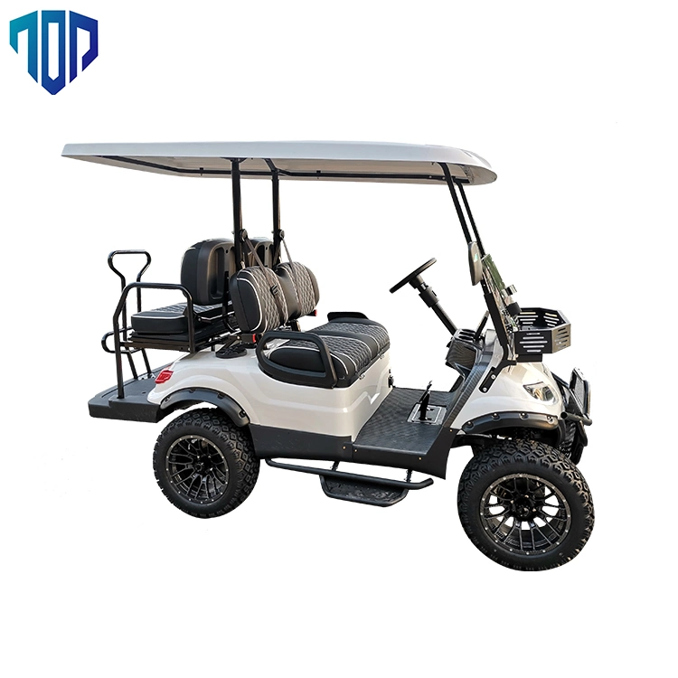 Electric 4 Seaters Lifted Top Golf Car 25mph 48V5kw