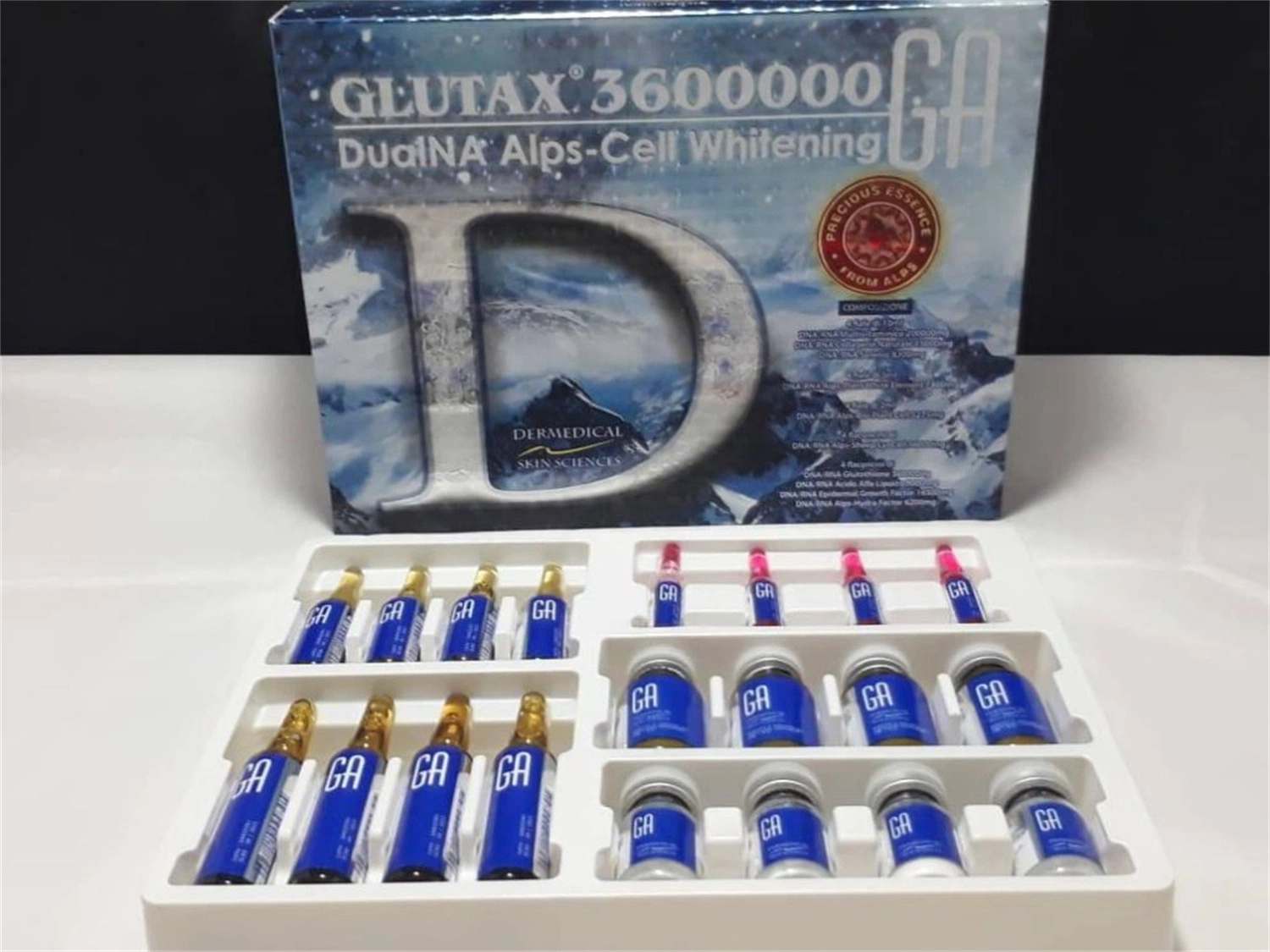 Supply Italy Original Glutax 1800000GS 750000gx 2000000gx Marine White Optimum Skin Glutathione Whitening Injection 4 Session Wholesale/Supplier Glutathione Injection