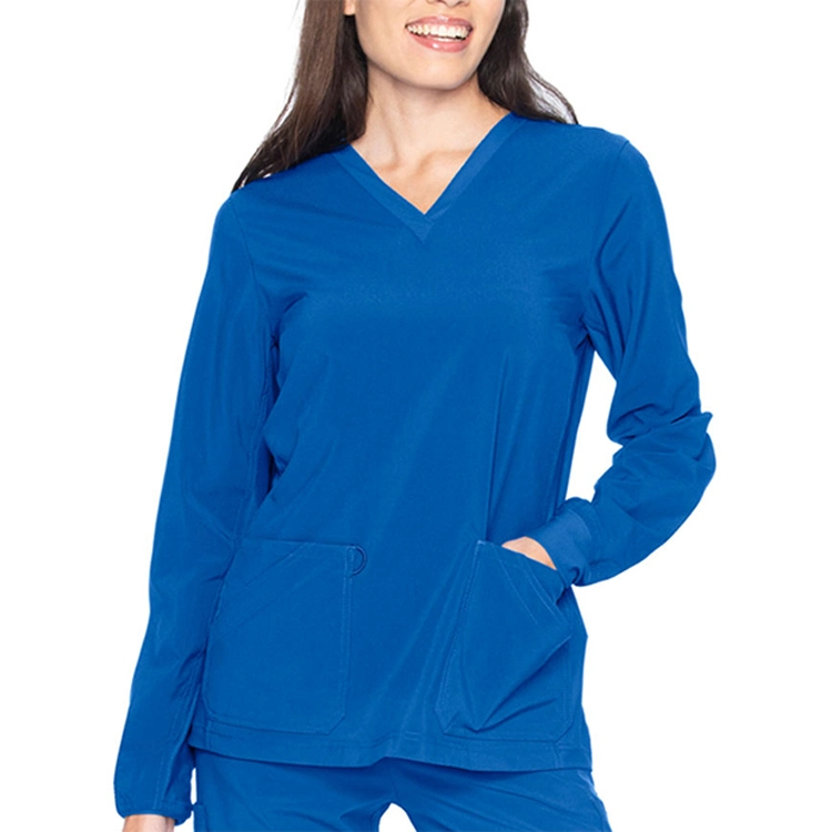 Urbane Performance Female Langarm Medical Scrub Top Jacket Medical Anzüge Krankenhaus Kleidung