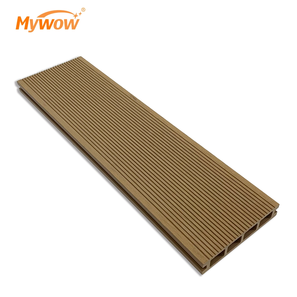 Square Hole One Side Grooved Embossed Composite Outdoor WPC Decking