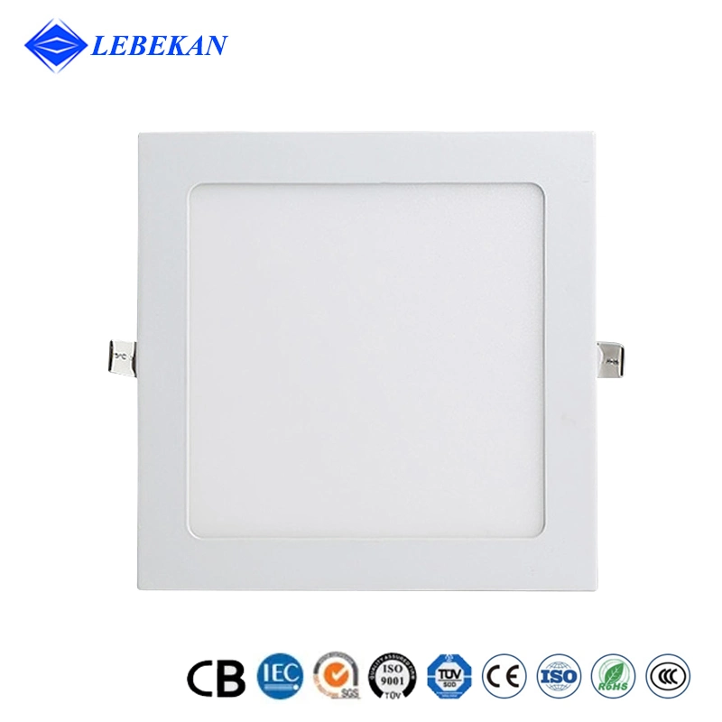 Super Slim Commercial Aluminum Alloy LED Recessed Flat Panel ceiling Light 6W