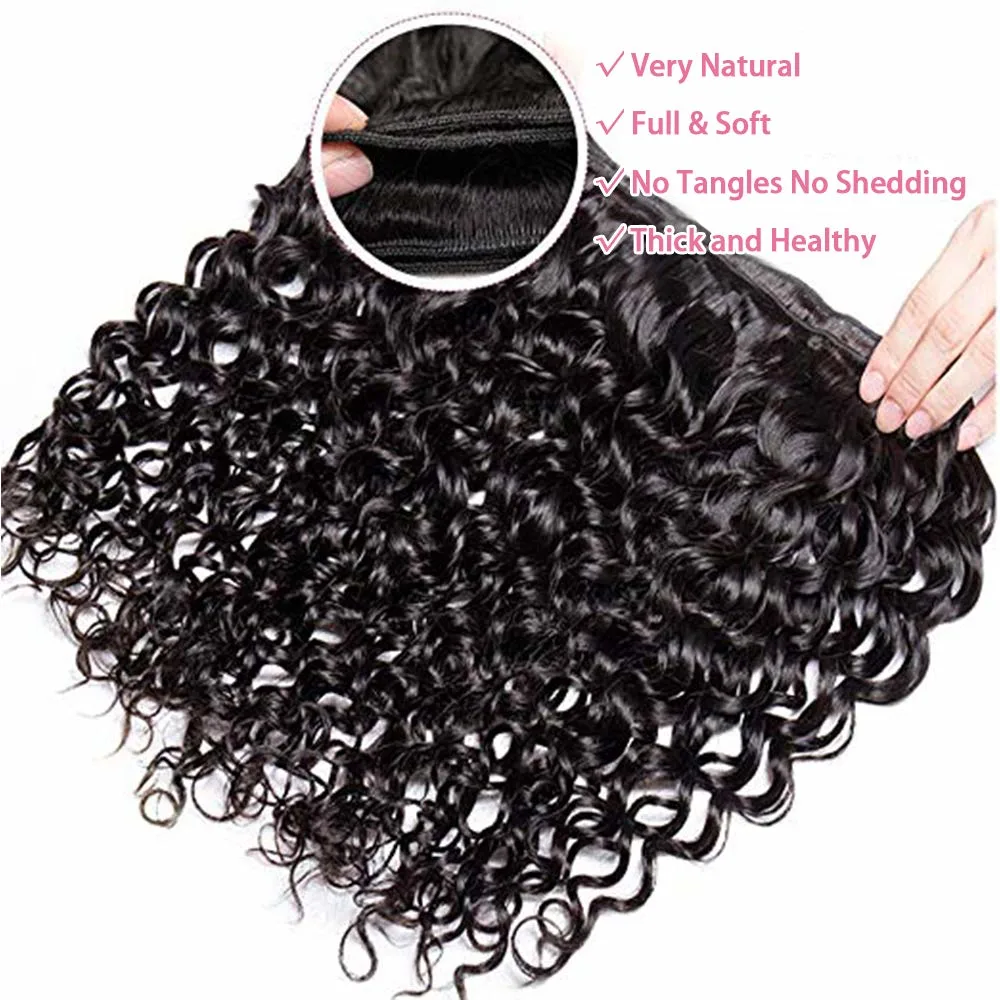 Kbeth Indian Human Hair Weave Water Wave Bundles for Black Mulher 2021 Moda 100% Virgem melhor brasileiro 8 polegadas Remy Extensões do cabelo humano no estoque