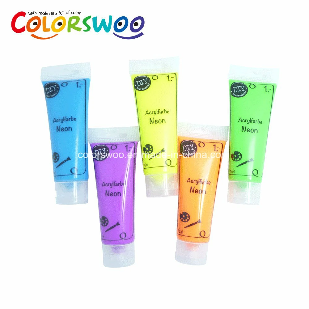 Neon Color, Acrylic Neon, Acrylic Paint, 75ml Plastic Tube, School Paint