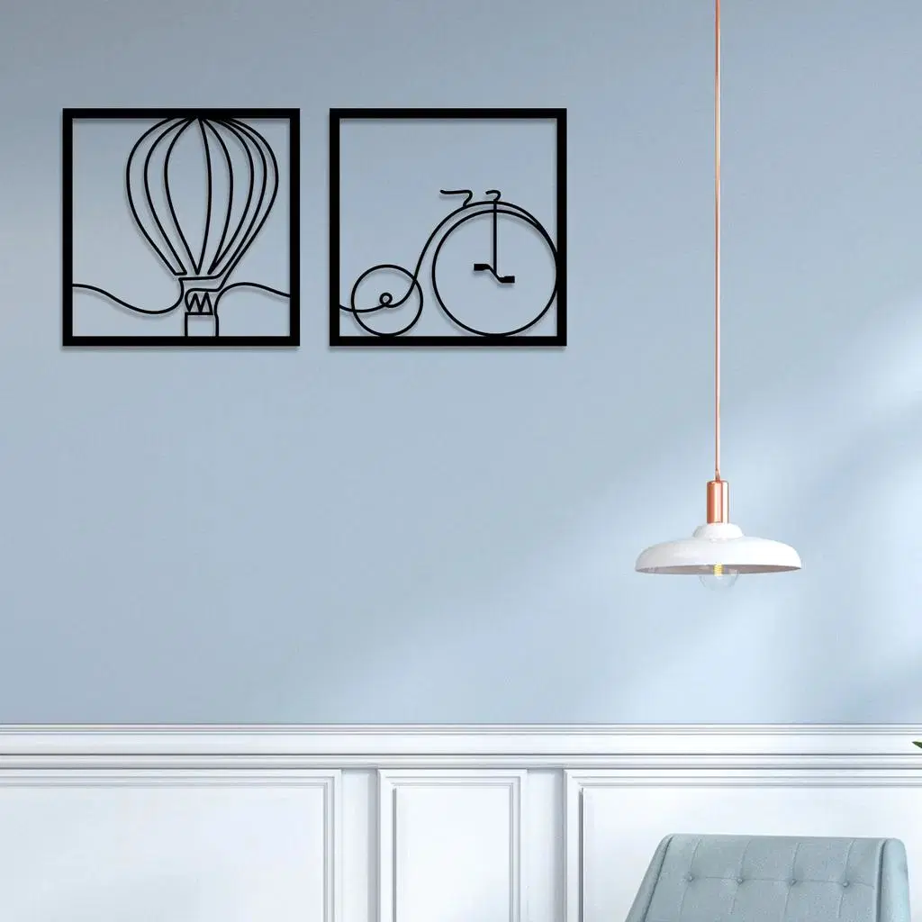 Balloon with Cycle Metal Wall Art Hanging Decoration Home Decor