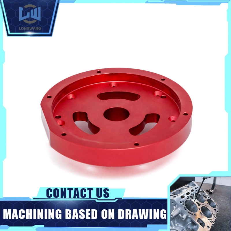 High Precision Customized Red Hard Anodized CNC Machining Aluminum Pump Parts