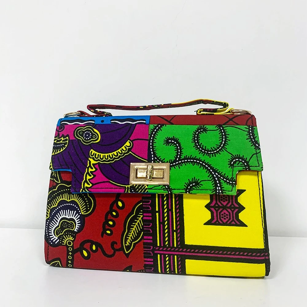 Manufacturer OEM Cross Shoulder Designer Crossbody African Print Lady Bag Fashion African Women Bag