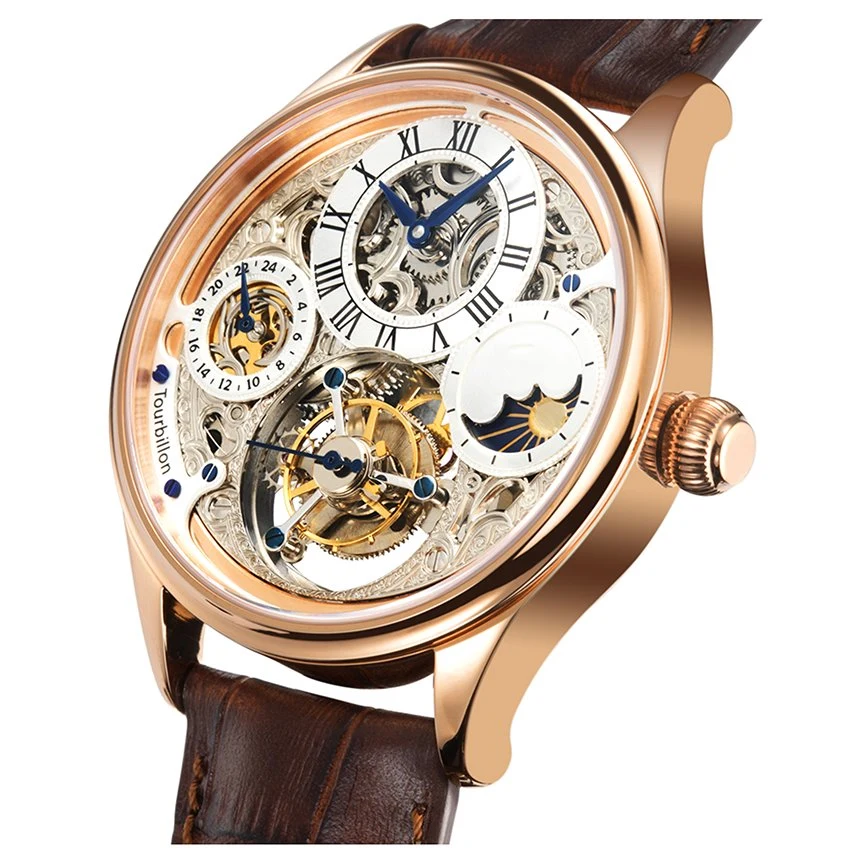 Mayorista/Proveedor Acero inoxidable Tourbillon Deporte Hombre de Ocio Relojes mecánicos de lujo