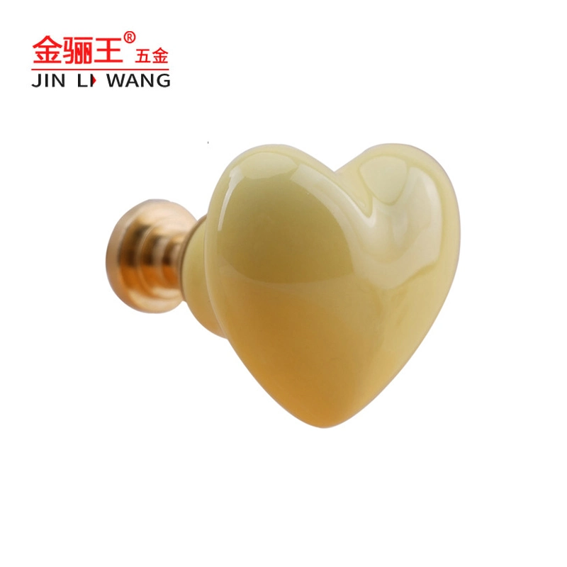 High quality/High cost performance Ceramic Heart Knobs Kitchen Cabinet Pulls for Furniture Hardware