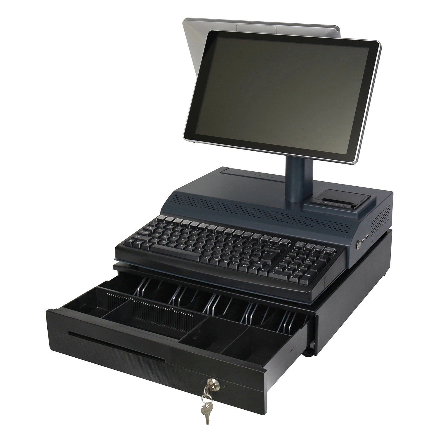 Terminal POS pour caisse enregistreuse à double écran avec 58 mm intégré Imprimante thermique