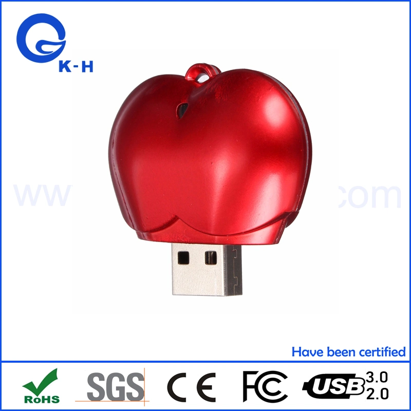 Precioso corazón plástico USB almacenamiento flash 8GB 16GB 32GB