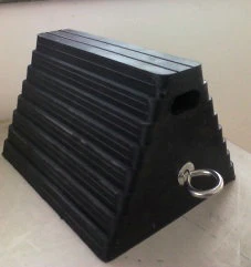 Ladder-Shaped Rubber Wheel Chock with Steel Ring