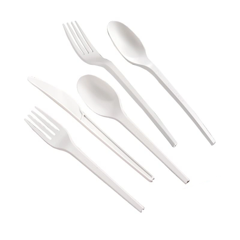 Disposable Plastic Cutlery Kit Napkin Salt&Pepper PS Black Fork and Spoon Travel Set