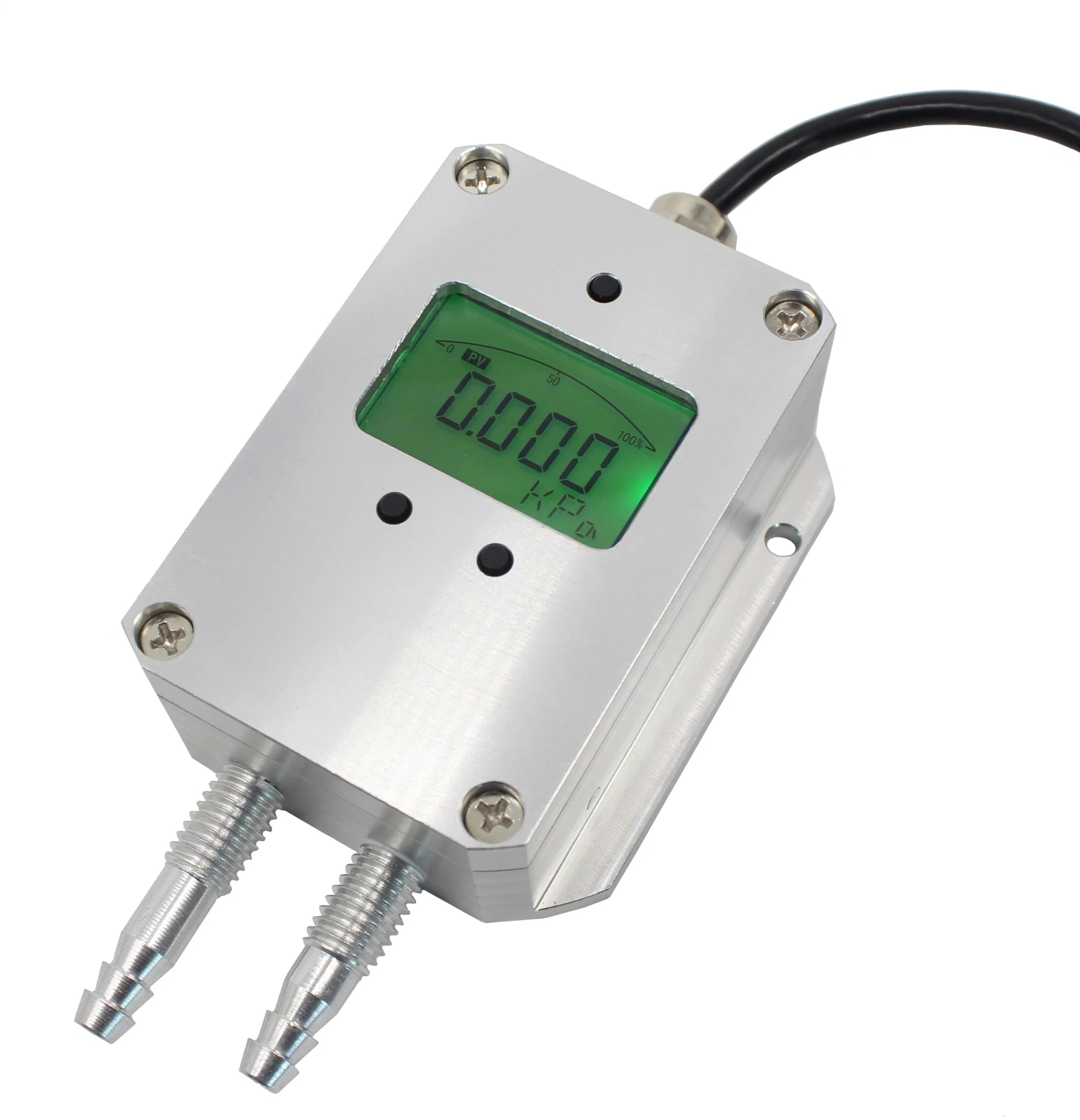 Industrial Atex CE OEM 4-20mA 0-5/10V Aluminium Wind Differential Pressure Transmitter Transducer Sensor (QYB163)