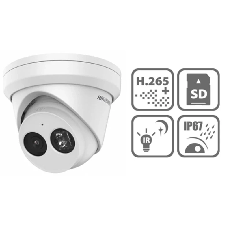 4MP Hikvision Darkfighter Acusense Turret IP Network Camera White (Ds-2CD2346g2-Iu)