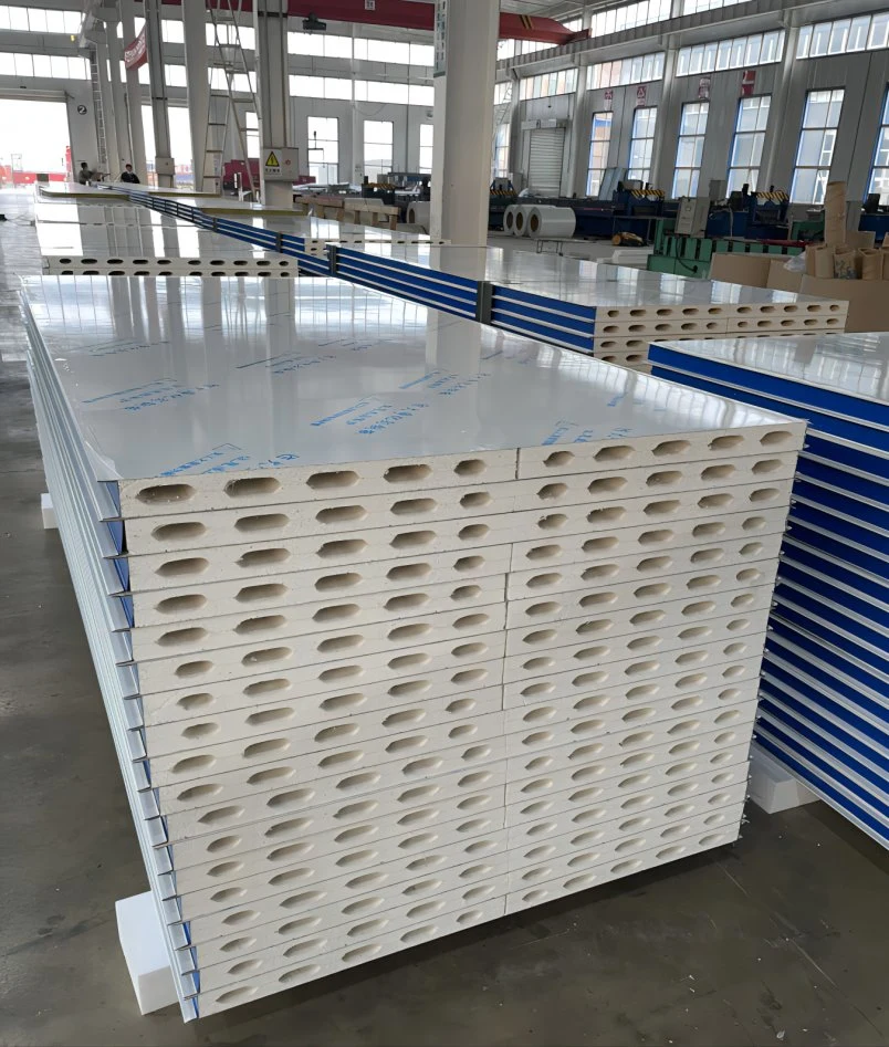 Factory Price Width 1150mm Composite Refractory Partition Baking Channel Rock Wool Sandwich Board Cleaning Board