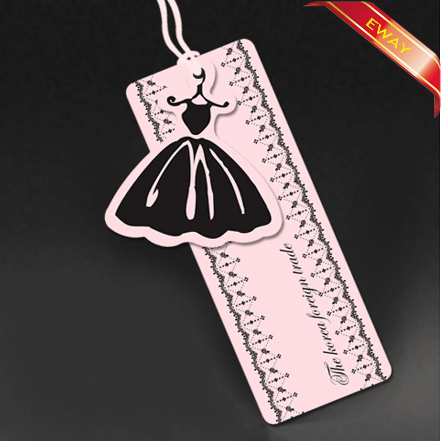 Embossed Logo Hang Tag Women Dresses Paper Tag