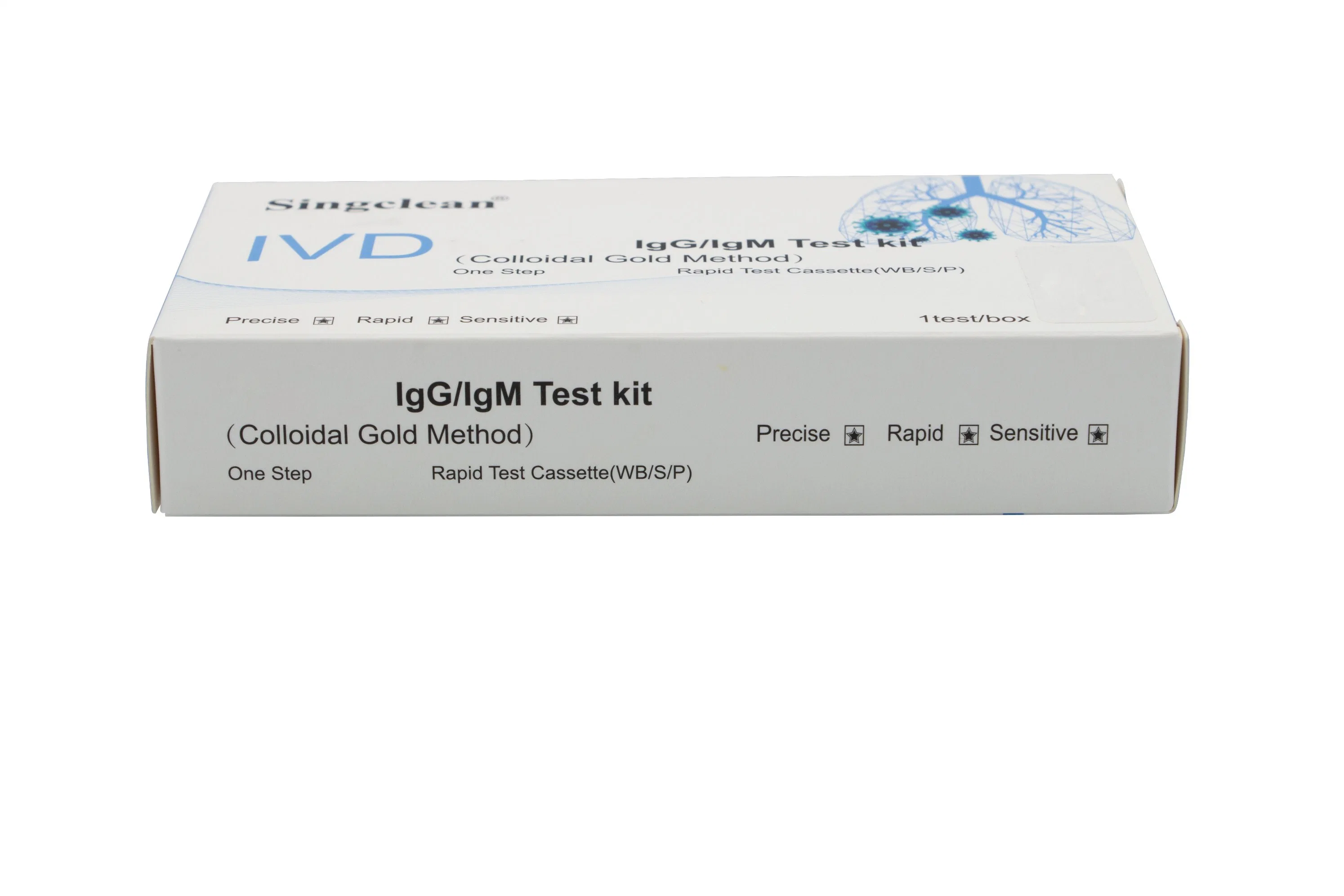 Igg/Igm Antibody Rapid Detection Test Kit/Medical Igg Igm Colloidal Gold Method/CE Rapid Colloidal Gold Test