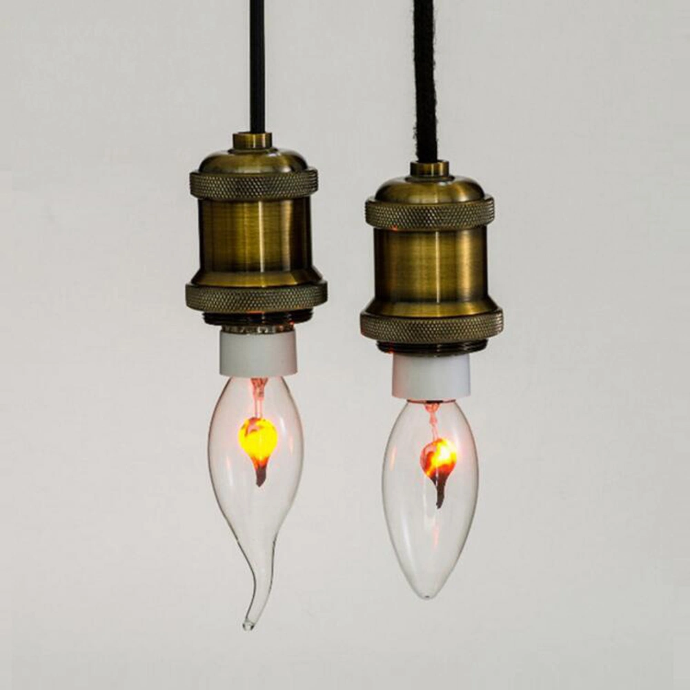 3W Edison a cintilação Dica Lâmpada Vela E27 220V Parafuso Lâmpada decorativa de Poupança de Energia da Lâmpada da Luz de chamas de fogo C35