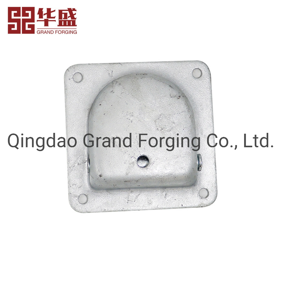 Drop Forged Zinc-Plated Steel Square Floor Built-in Disc Accessory Recessed Anchor Lashing Ring