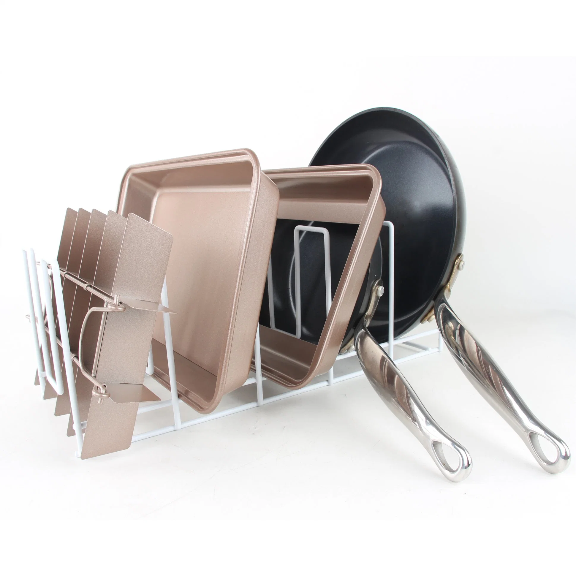 Heavy Duty Lid Rack Kitchen Cabinet Pantry Cookware Organizer Rack Holder