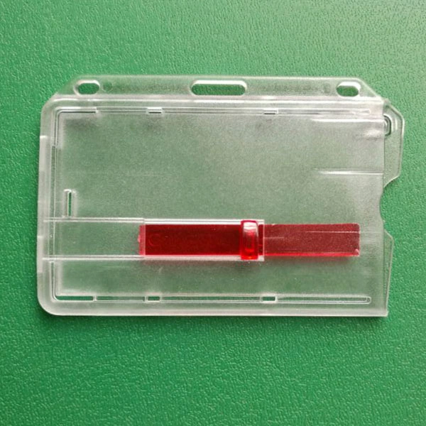 Frosted Polycarbonate Access Card Holder with Extractor Slider Clear