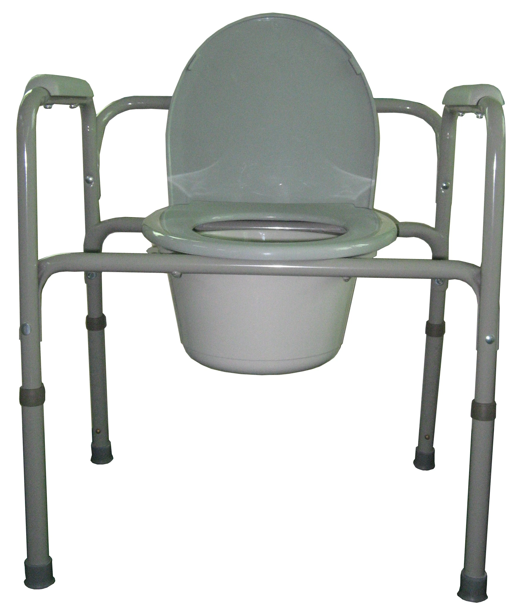 Anti-Skid Metal Folding Older Disable People Products Plastic Metal Commode Chair