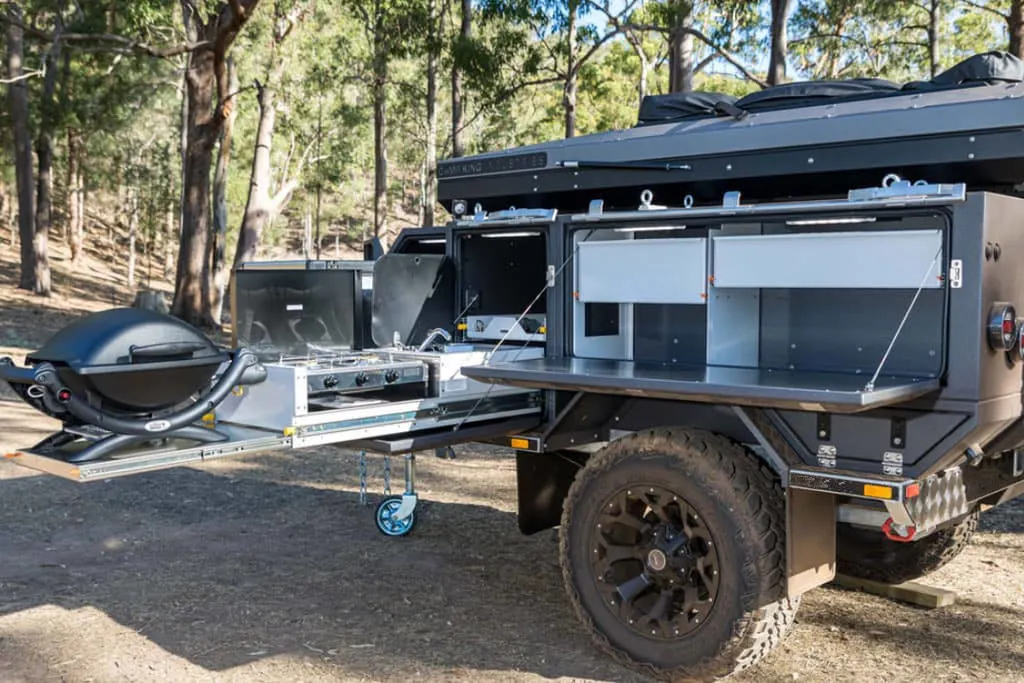 Ecocampor Lightweight Small off-Grid Expedition Camping Trailer Designed for off-Road Use with Dual Shock Independent Suspension
