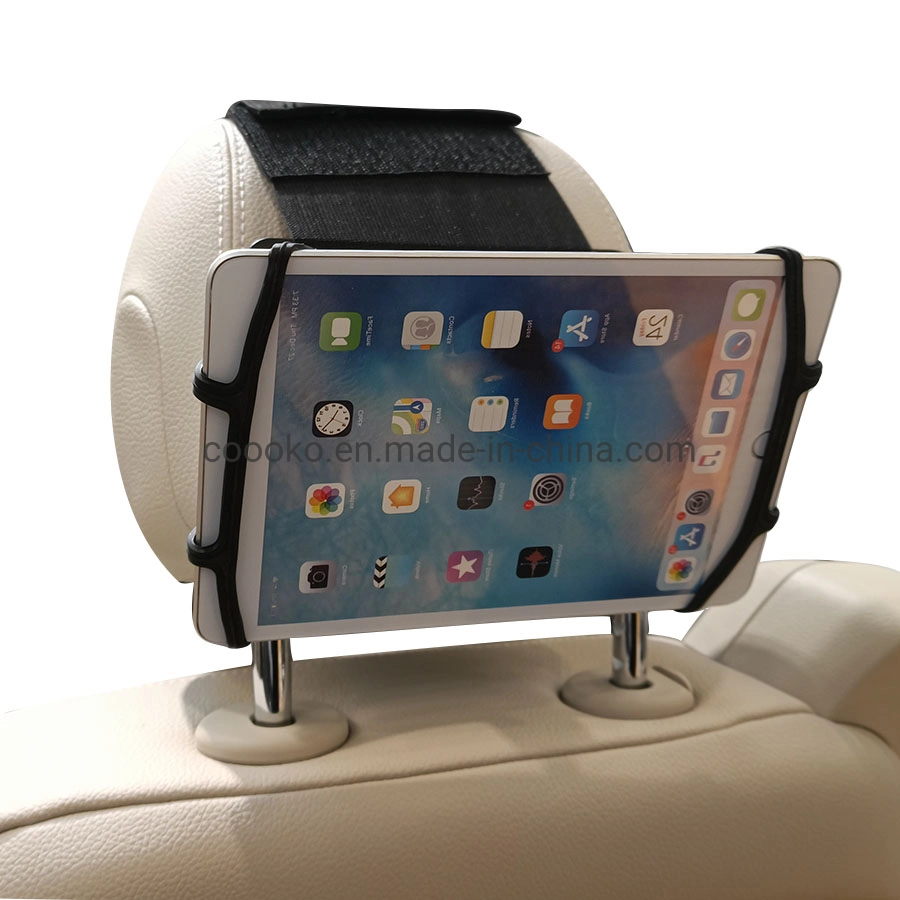 Car Mount Universal Car Headrest Mount Holder with Silicon Holding Net Compatible with Both 4.5-6 Inch Phones and 7-10.5 Inch Tablets