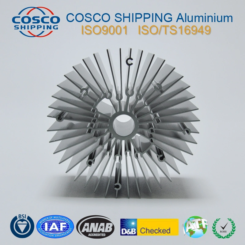 CNC Machining Aluminum Heat Sinks Anodizing Aluminum Extrusion Profile Heat Sinks