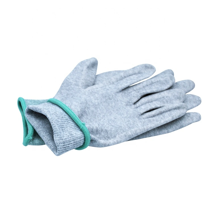 PU Palm Coated for Electronic Work Antistactic Safety Gloves