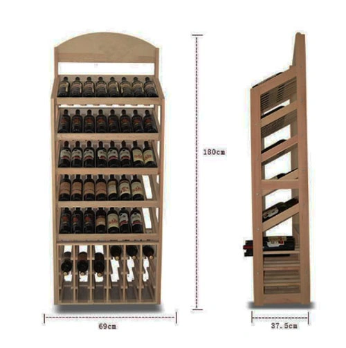 El Equipo de exposición de madera supermercado de Almacenamiento Almacenar la fruta del vino Tienda Soporte de pantalla Bandeja para rack Factory