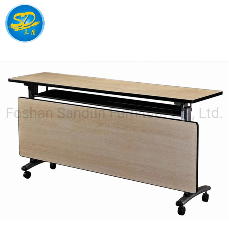 Storage Folding Rectangle MDF Plywood with Melamine or Laminate Finish Conference Meeting Table