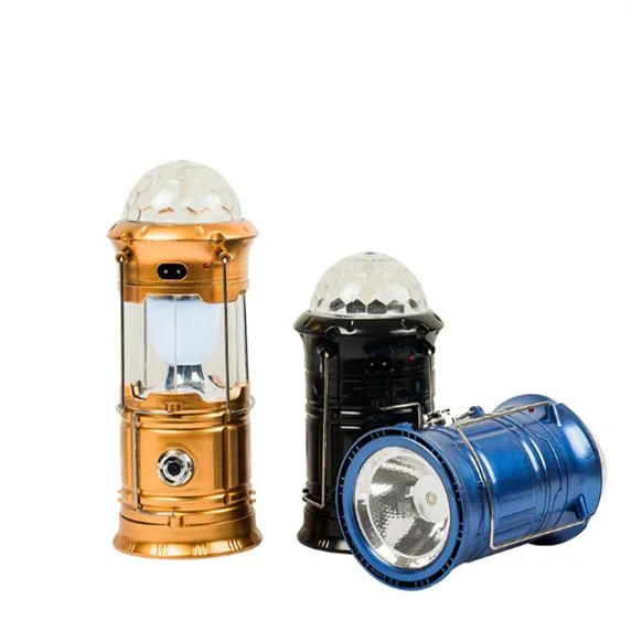 Solar Rechargeable Stage Light Camping Lamp Projector