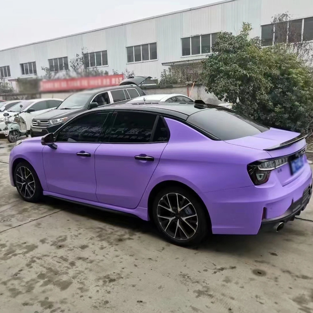 Tsautop 1,52*18м лучшим плоским с сиреневыми вставками фиолетового цвета кузова автомобиля оформление пленка из ПВХ