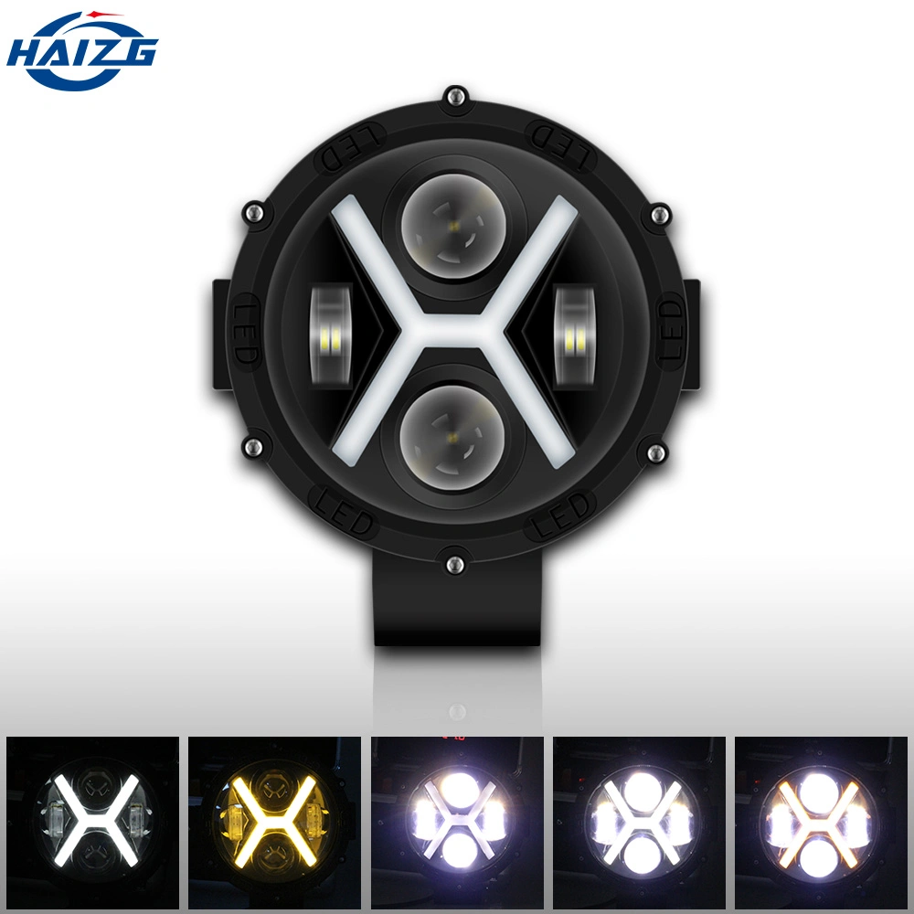 Haizg High Brightness Car LED Work Light 6000K 40W Auto Accessories 7 Inch Spot Beam for SUV ATV