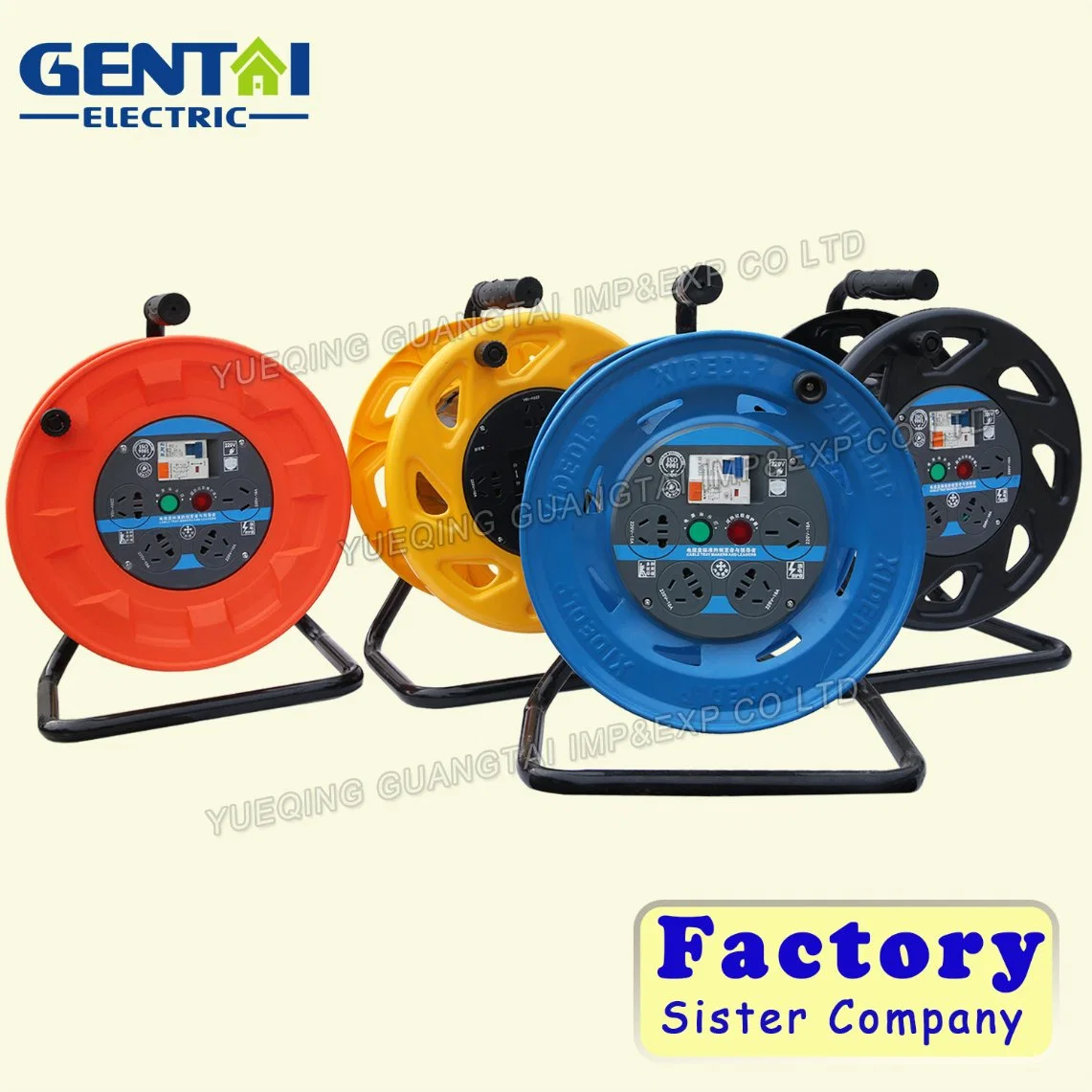 220V 16A Universal Sockets Drum Cord Reel with Circuit Breaker