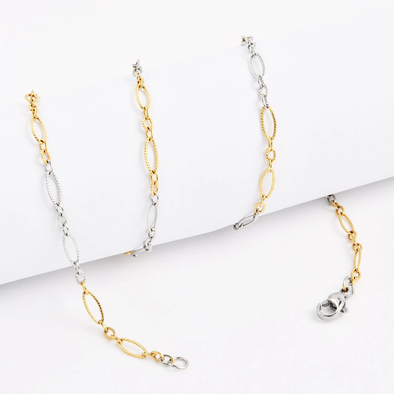 Stainless Steel Making Necklace Imitation Gold Plated Rose Gold Necklace Anklet Bracelet Making Chain Fashion Jewelry